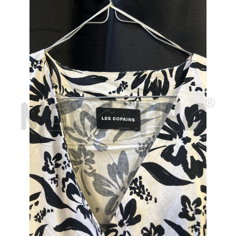 VESTITO DONNA LES COPAINS BIANCO FIORI NERI | Mercatino dell'Usato Ciampino 2