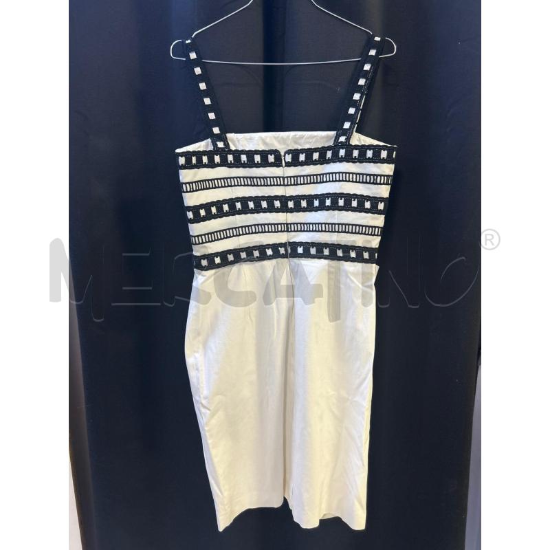VESTITO DONNA LUISA SPAGNOLI BIANCO RICAMO NERO | Mercatino dell'Usato Ciampino 3