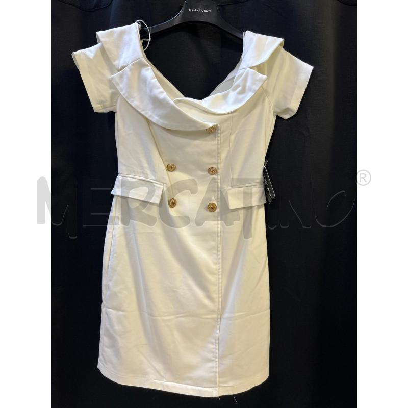 VESTITO DONNA MANGANO BIANCO BOTT DOR | Mercatino dell'Usato Ciampino 1