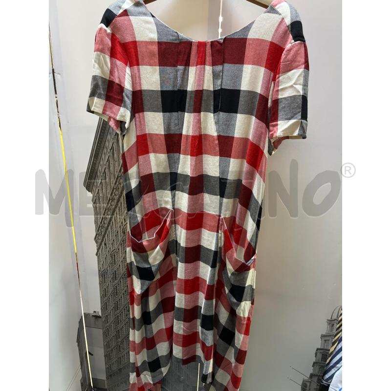 VESTITO DONNA MANILA GRACE QIADRI ROSSI NERI E BEIGE | Mercatino dell'Usato Ciampino 1