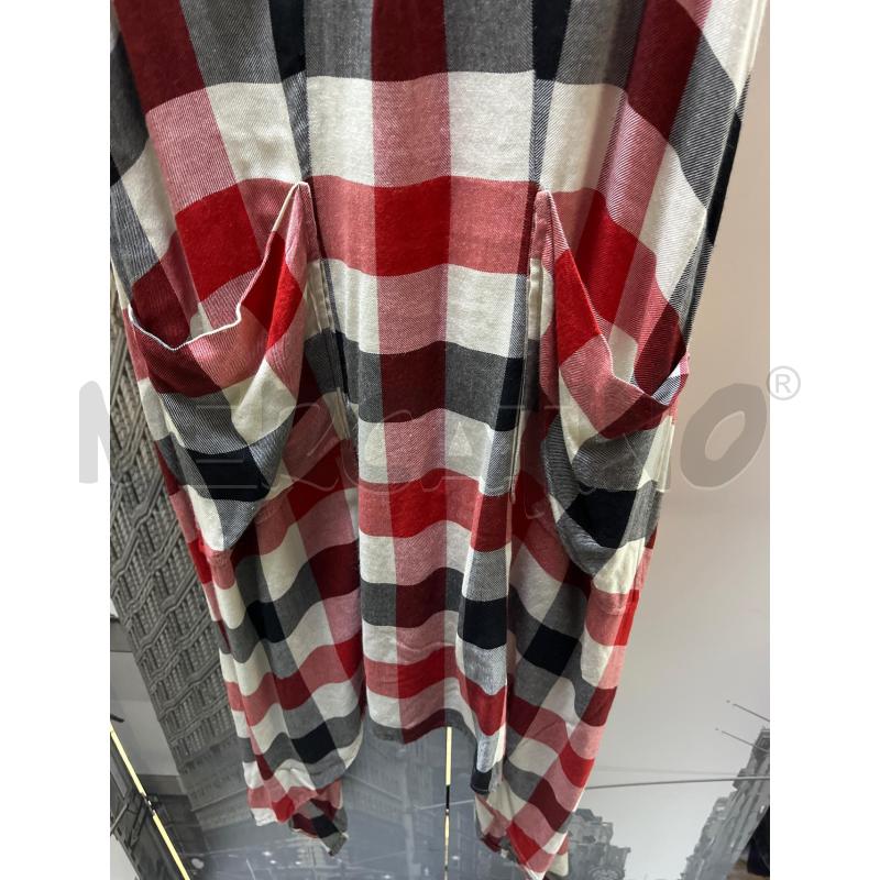 VESTITO DONNA MANILA GRACE QIADRI ROSSI NERI E BEIGE | Mercatino dell'Usato Ciampino 2