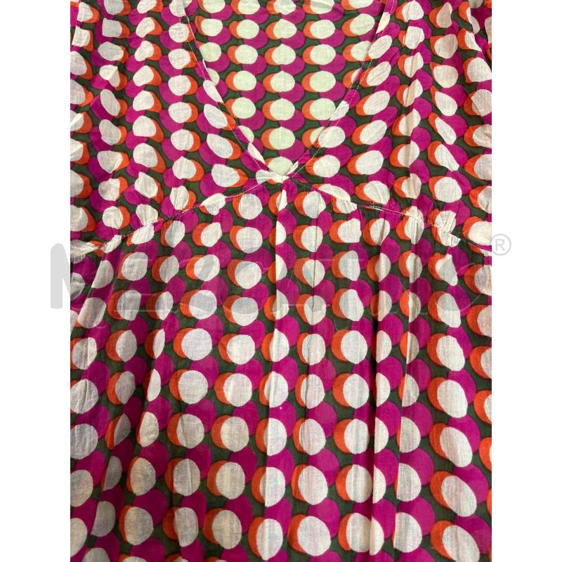 VESTITO DONNA MARE SANDARINI 1882 FUCSIA POIS BEIGE VERDI | Mercatino dell'Usato Ciampino 4