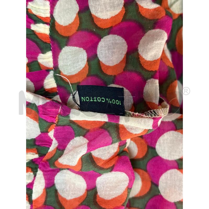 VESTITO DONNA MARE SANDARINI 1882 FUCSIA POIS BEIGE VERDI | Mercatino dell'Usato Ciampino 5
