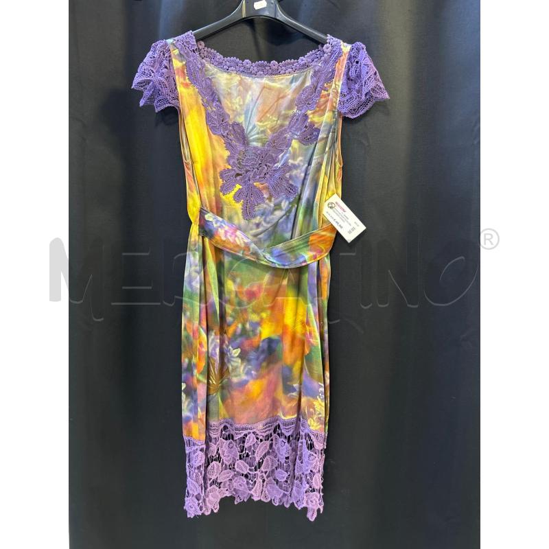 VESTITO DONNA MOSCHINO FANTASIA ARANCIO GIALLA VIOLA  | Mercatino dell'Usato Ciampino 1