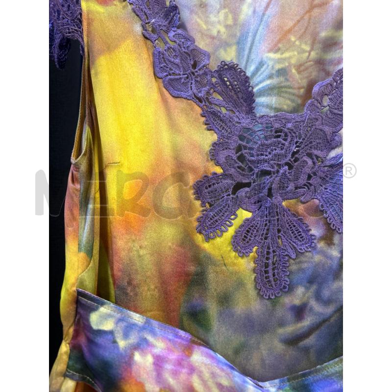 VESTITO DONNA MOSCHINO FANTASIA ARANCIO GIALLA VIOLA  | Mercatino dell'Usato Ciampino 2