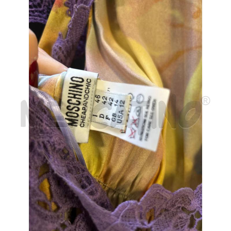 VESTITO DONNA MOSCHINO FANTASIA ARANCIO GIALLA VIOLA  | Mercatino dell'Usato Ciampino 5