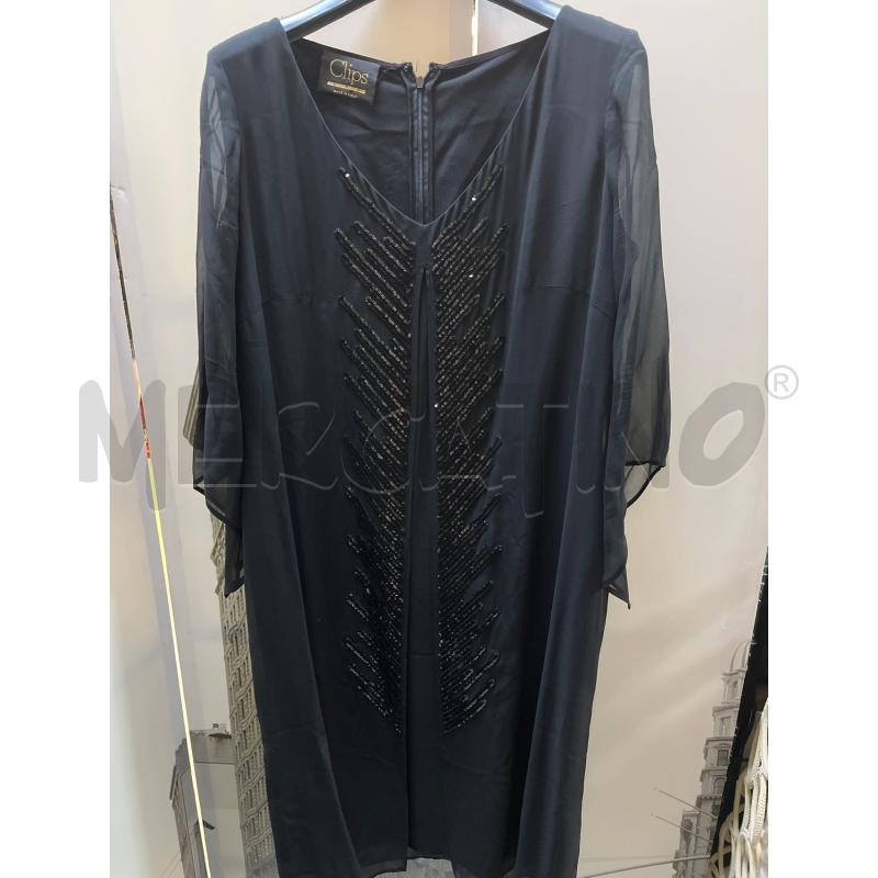 VESTITO DONNA NERO IN SETA CLIPS | Mercatino dell'Usato Ciampino 1