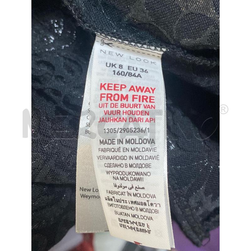 VESTITO DONNA NEW LOOK NERO DAMASCATO NUOVO | Mercatino dell'Usato Ciampino 4