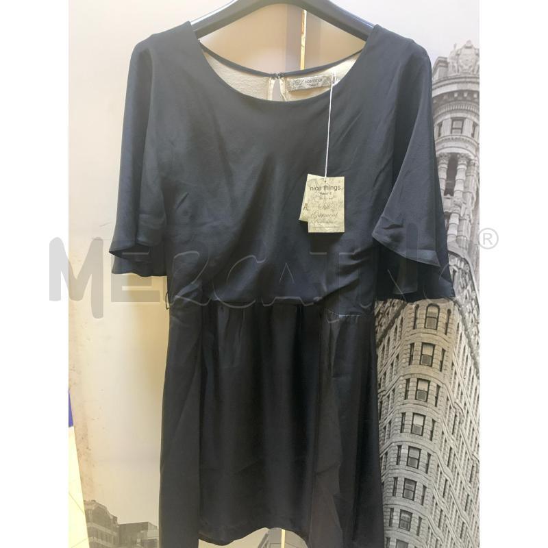 VESTITO DONNA NICE THINGS NUOVO NERO SETA  | Mercatino dell'Usato Ciampino 1
