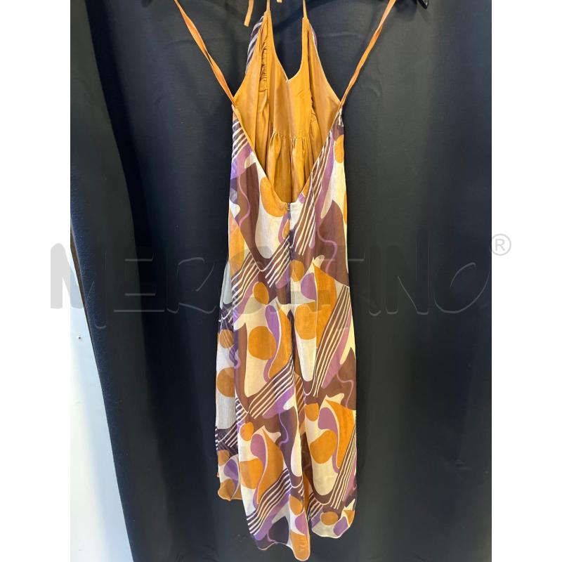 VESTITO DONNA OLGA KAPUSTINA MARRONE E LILLA FANTASIA | Mercatino dell'Usato Ciampino 3