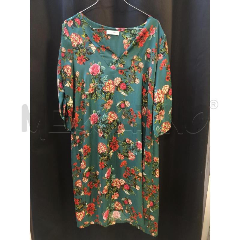 VESTITO DONNA OLIVIA BLANCO VERDE FIORI  | Mercatino dell'Usato Ciampino 1