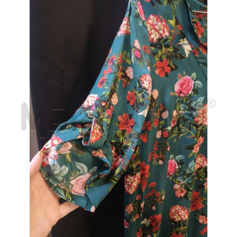VESTITO DONNA OLIVIA BLANCO VERDE FIORI  | Mercatino dell'Usato Ciampino 3