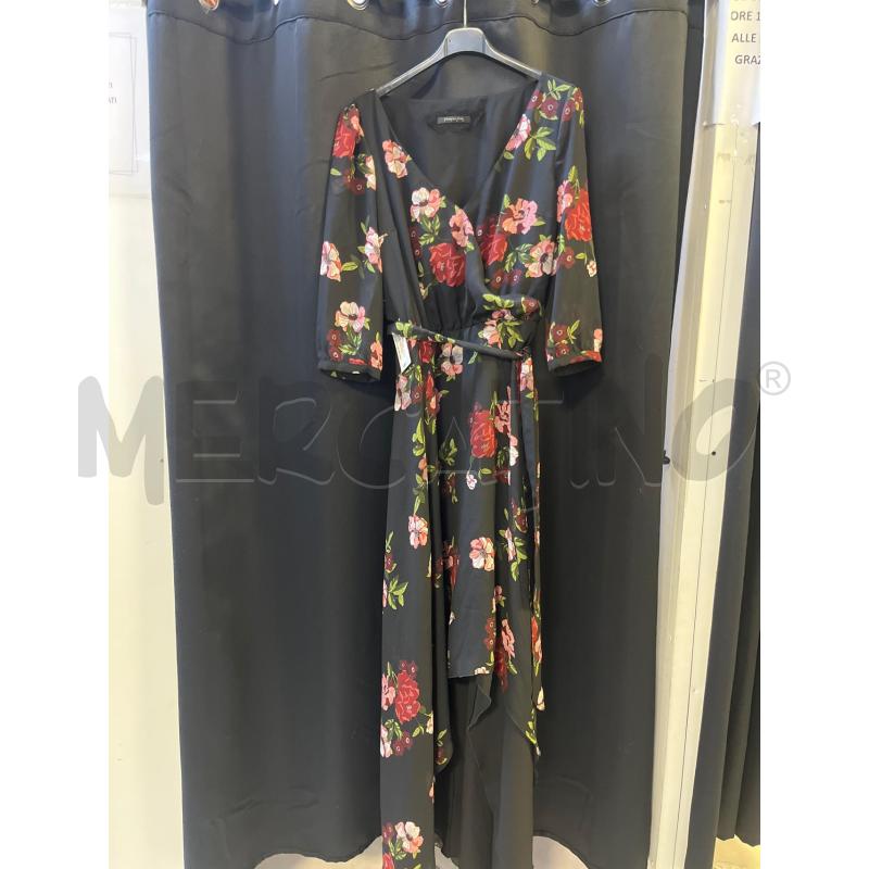 VESTITO DONNA PATRIZIA PEPE NERO FIORI ROSSI | Mercatino dell'Usato Ciampino 1
