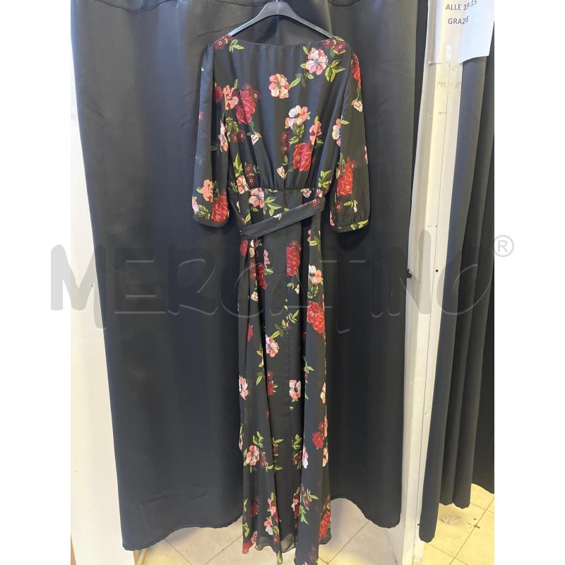 VESTITO DONNA PATRIZIA PEPE NERO FIORI ROSSI | Mercatino dell'Usato Ciampino 3