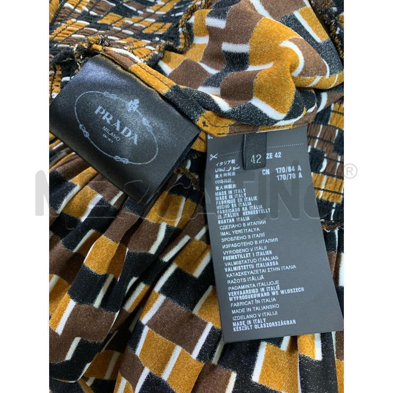 VESTITO DONNA PRADA FANTASIA NERA GIALLA MARR | Mercatino dell'Usato Ciampino 4
