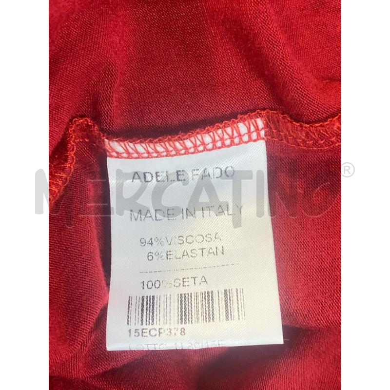 VESTITO DONNA ROSSO ADELE FADO IN SETA E COTONE  | Mercatino dell'Usato Ciampino 4