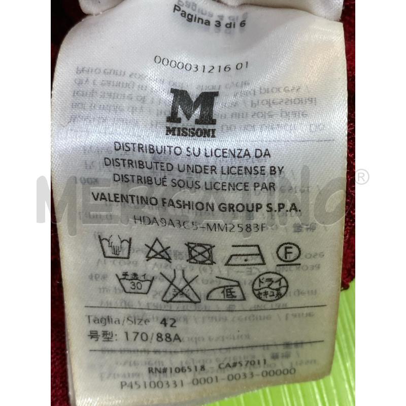 VESTITO DONNA ROSSO MISSONI A CANOTTA  | Mercatino dell'Usato Ciampino 5