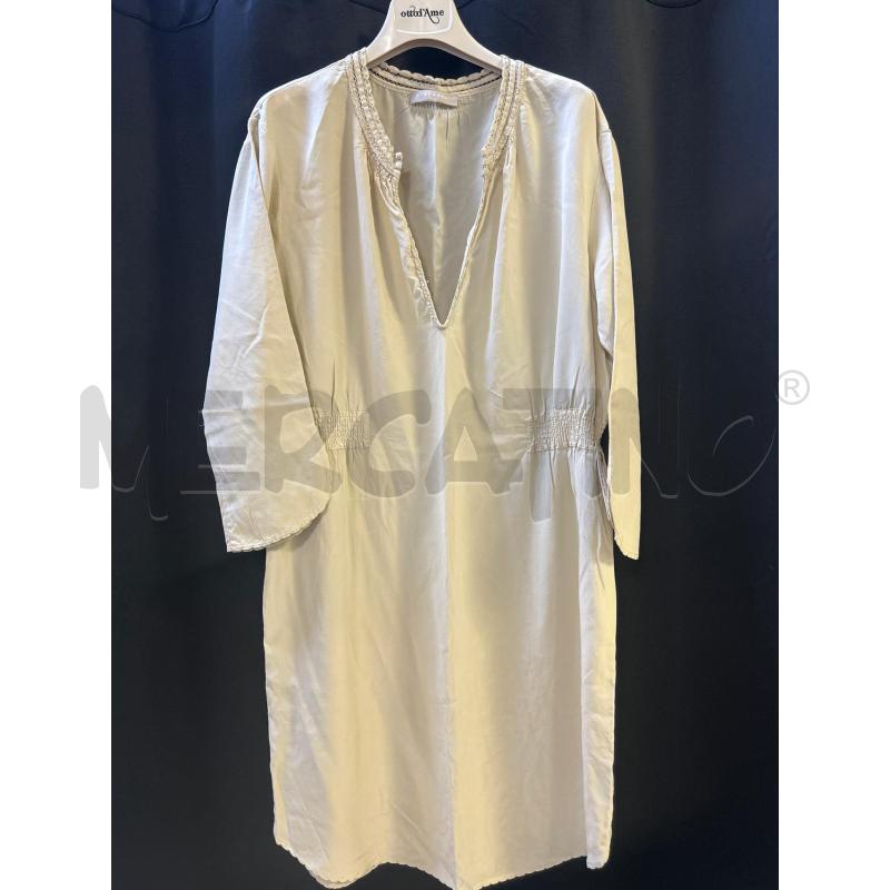 VESTITO DONNA STEFANEL BEIGE SETA  | Mercatino dell'Usato Ciampino 1