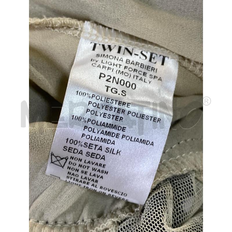 VESTITO DONNA TWINSET MISTO SETA NERO POIS BIANCHI PIZZO | Mercatino dell'Usato Ciampino 4