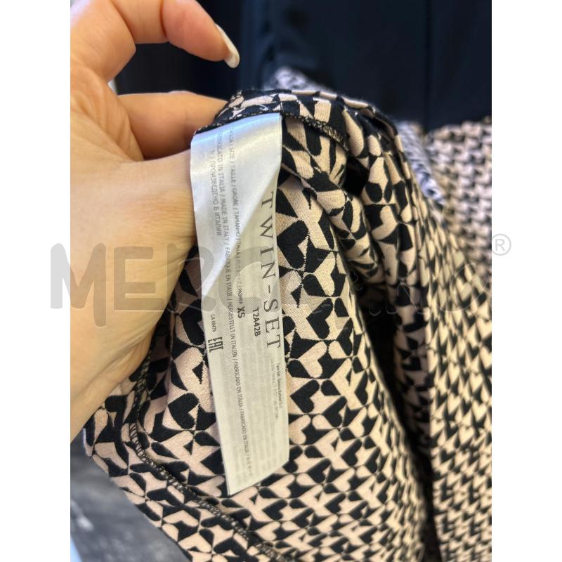 VESTITO DONNA TWINSET NERO GONNA FANT BEIGE | Mercatino dell'Usato Ciampino 5