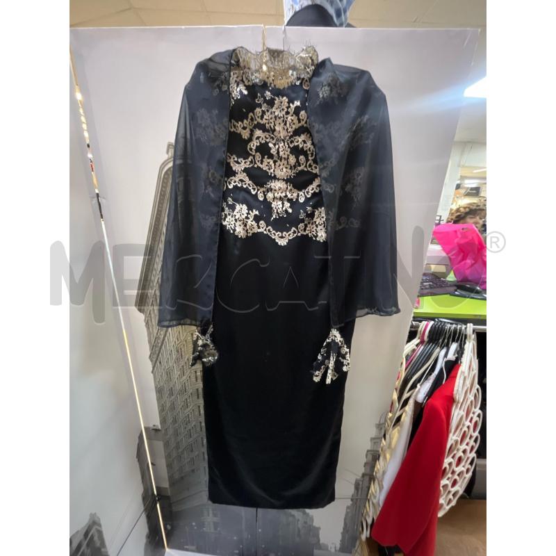 VESTITO DONNA URBANO DELLA SCALA NERO PIZZO BEIGE+COPRISPALLE  | Mercatino dell'Usato Ciampino 1