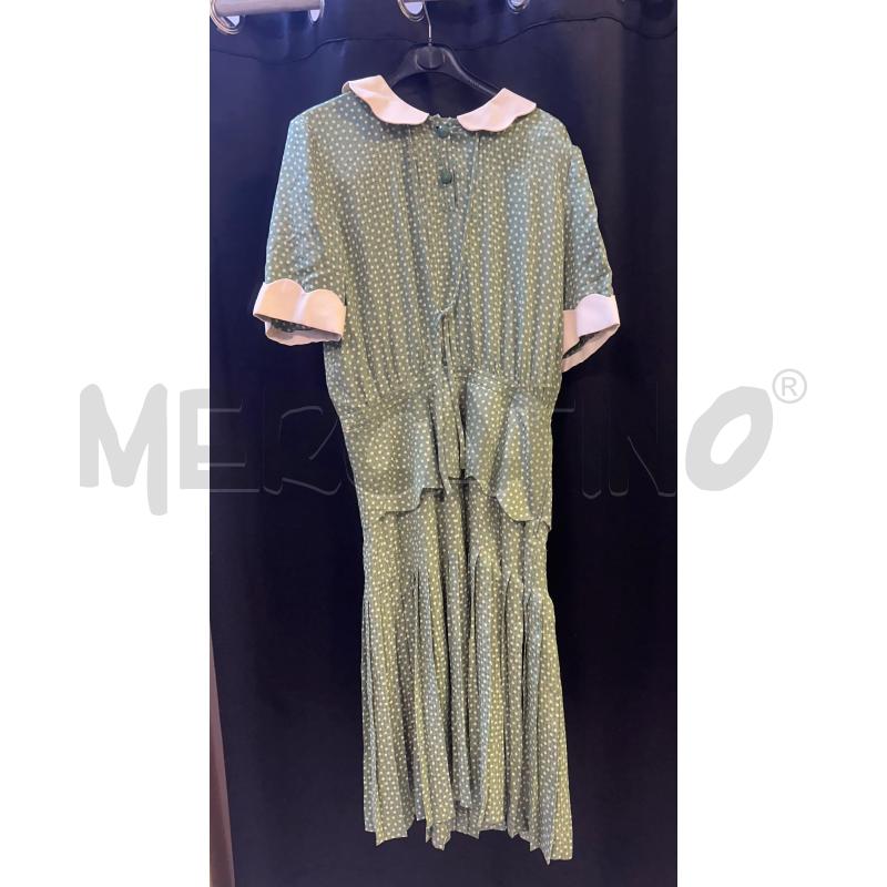 VESTITO DONNA VALENTINO ANNI 70/80 VERDE POIS  | Mercatino dell'Usato Ciampino 1