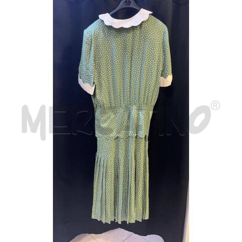 VESTITO DONNA VALENTINO ANNI 70/80 VERDE POIS  | Mercatino dell'Usato Ciampino 3