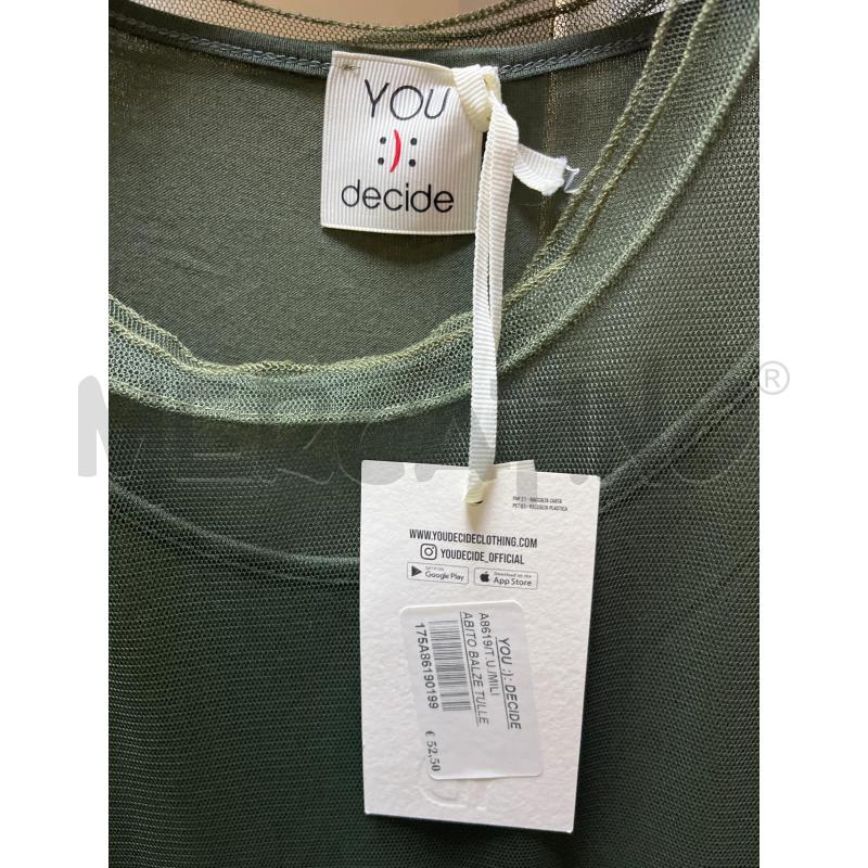 VESTITO DONNA YOU DECIDE VERDE SOPRA VELO | Mercatino dell'Usato Ciampino 2