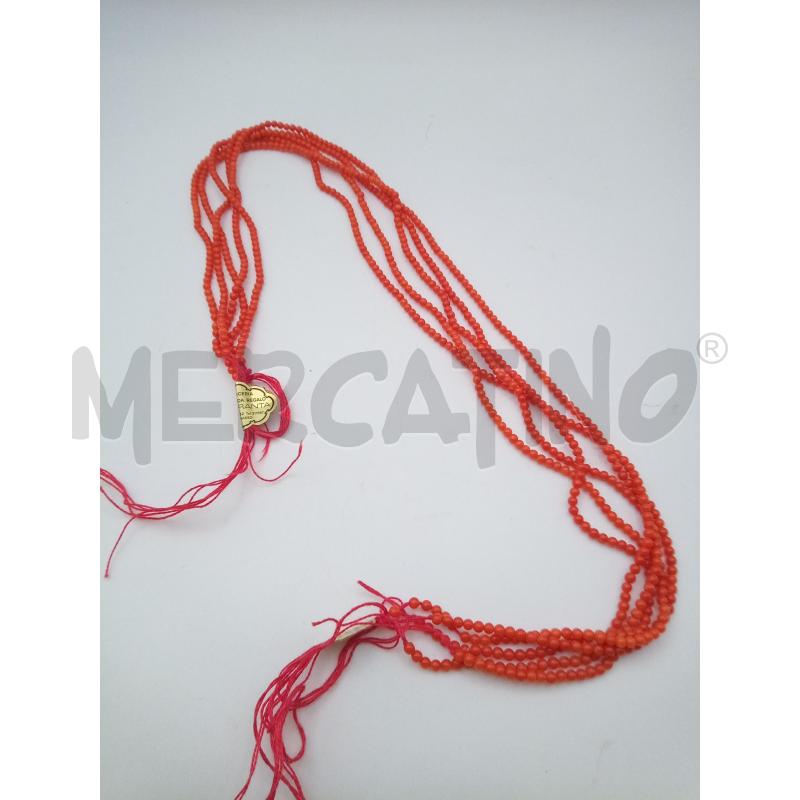 5 FILI PICCOLE SFERE CORALLO | Mercatino dell'Usato Roma porta maggiore 1
