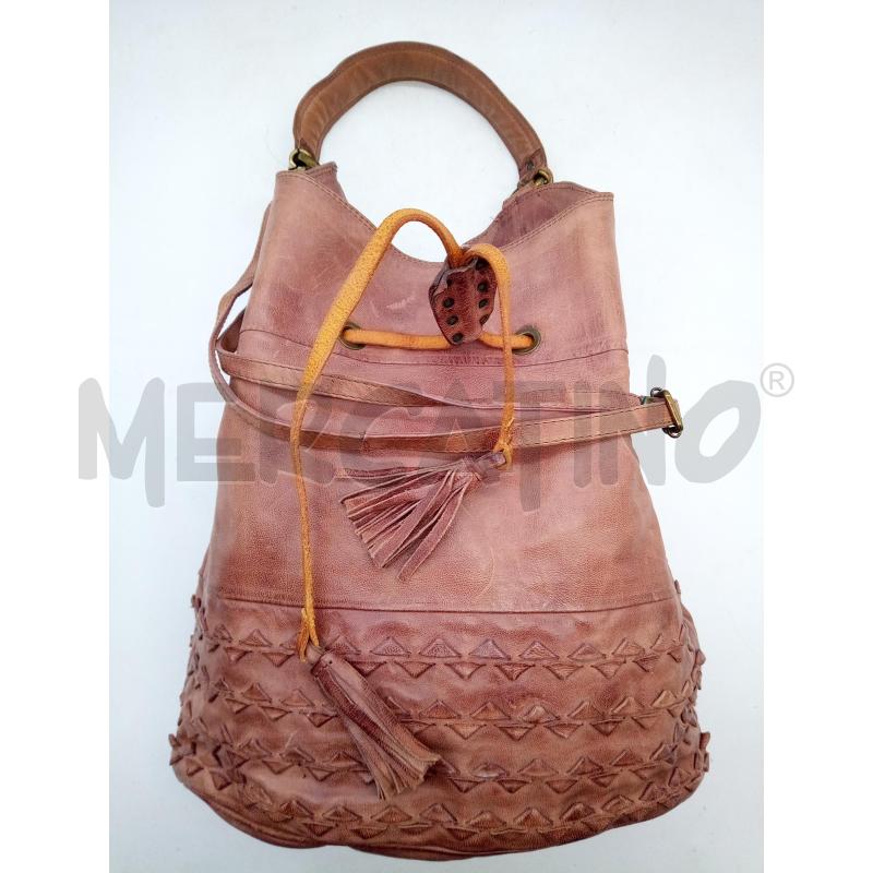A.S. 98 BORSA CIOCCOLATO PELLE TRIANGOLINI MANICO | Mercatino dell'Usato Roma porta maggiore 1