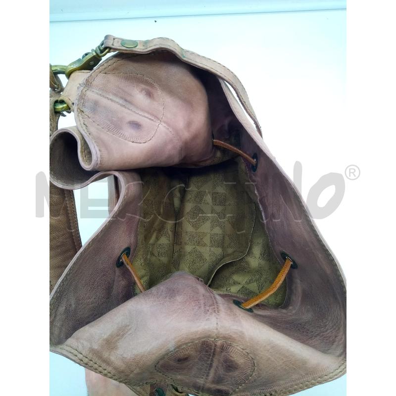 A.S. 98 BORSA CIOCCOLATO PELLE TRIANGOLINI MANICO | Mercatino dell'Usato Roma porta maggiore 3