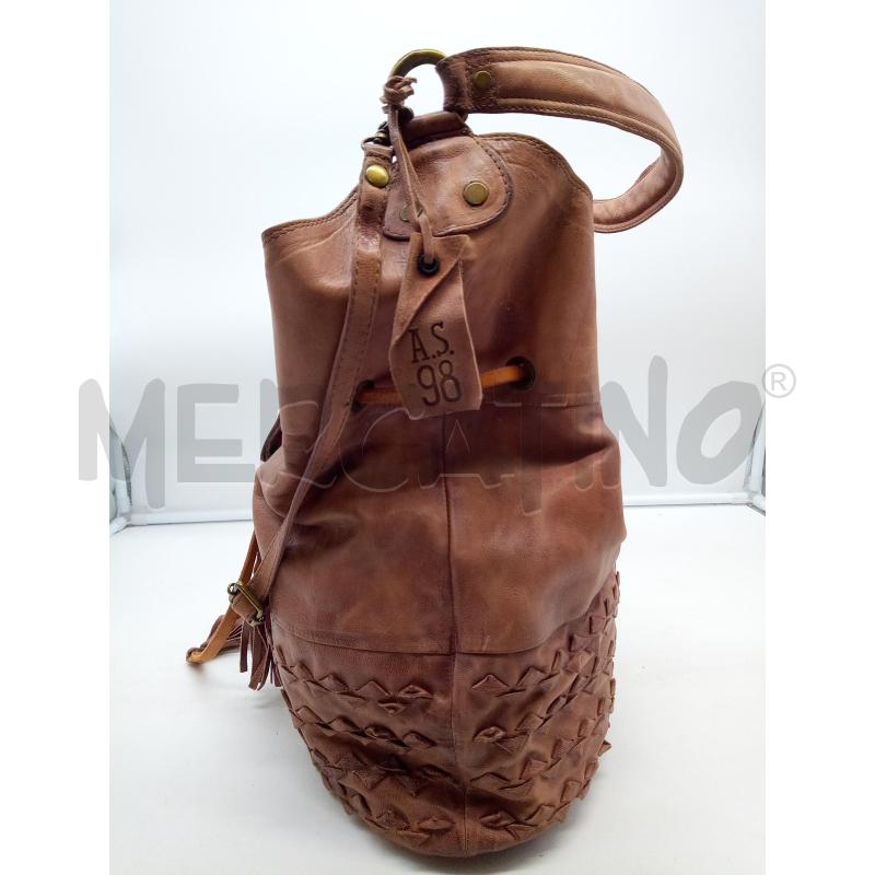 A.S. 98 BORSA CIOCCOLATO PELLE TRIANGOLINI MANICO | Mercatino dell'Usato Roma porta maggiore 4