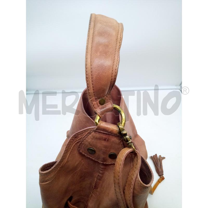 A.S. 98 BORSA CIOCCOLATO PELLE TRIANGOLINI MANICO | Mercatino dell'Usato Roma porta maggiore 5