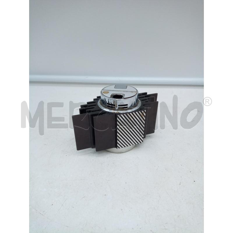 ACCENDINO DA TAVOLO SPACE AGE METALLO NERO BIANCO LINEE  | Mercatino dell'Usato Roma porta maggiore 1