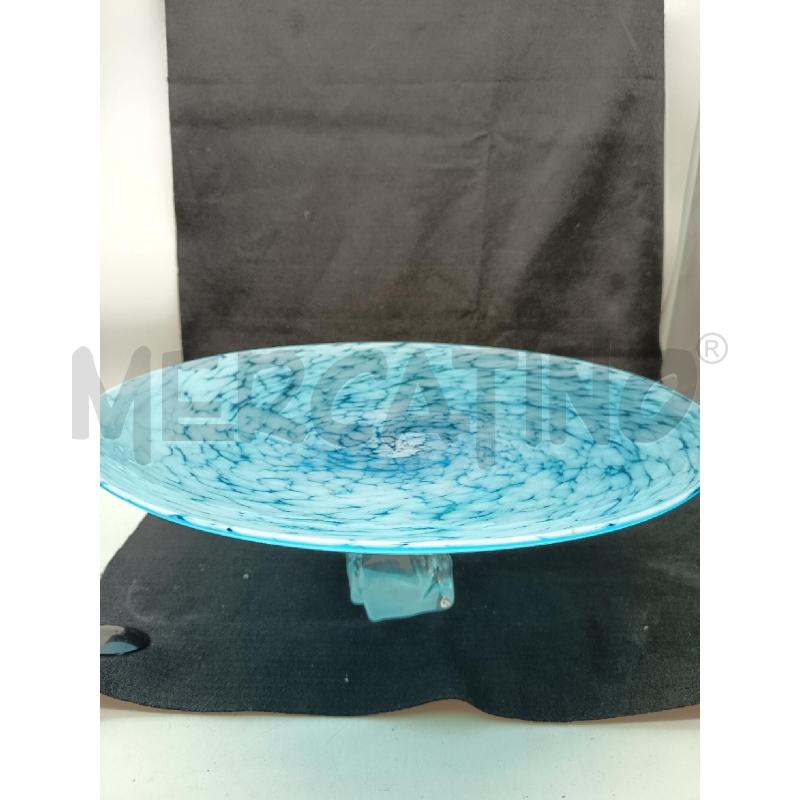 ALZATA VETRO ACQUAMARINA BASE VETRO GHIACCIO | Mercatino dell'Usato Roma porta maggiore 1
