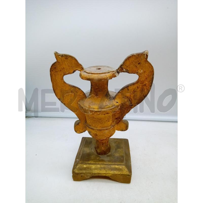 ANFORA LEGNO DORATO DUE AQUILE | Mercatino dell'Usato Roma porta maggiore 3