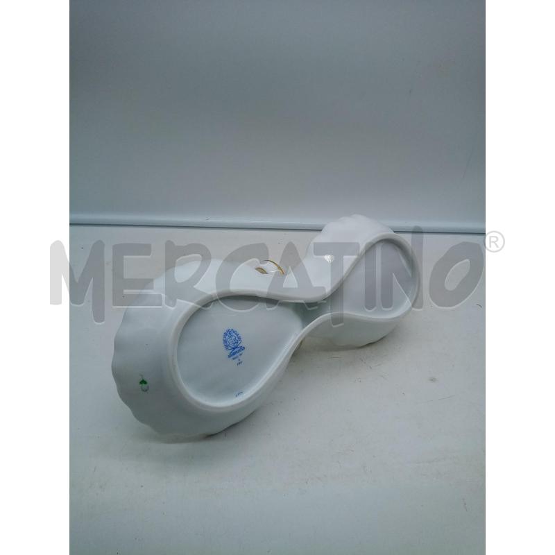 ANTIPASTIERA PORCELLANA HEREND HUNGARY APPONYI GREEN DUE SCOMPARTI  | Mercatino dell'Usato Roma porta maggiore 5
