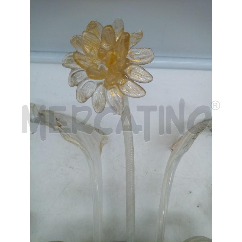 APPLIQUE 2L MURANO VETRO LATTIMO  | Mercatino dell'Usato Roma porta maggiore 5
