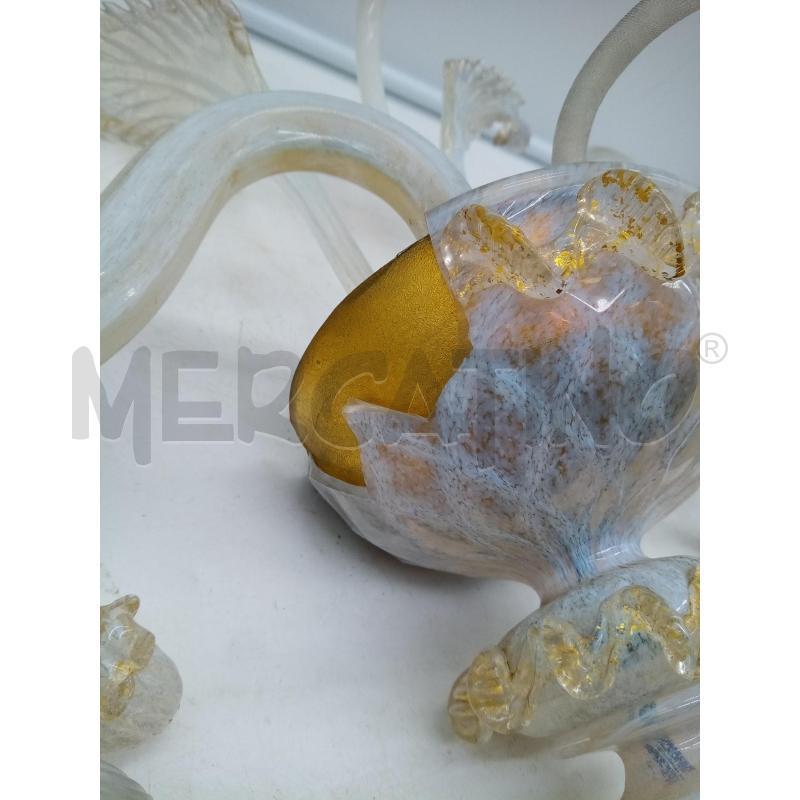 APPLIQUE 2L VETRO MURANO LATTIMO LIEVI DIFETTI  | Mercatino dell'Usato Roma porta maggiore 2