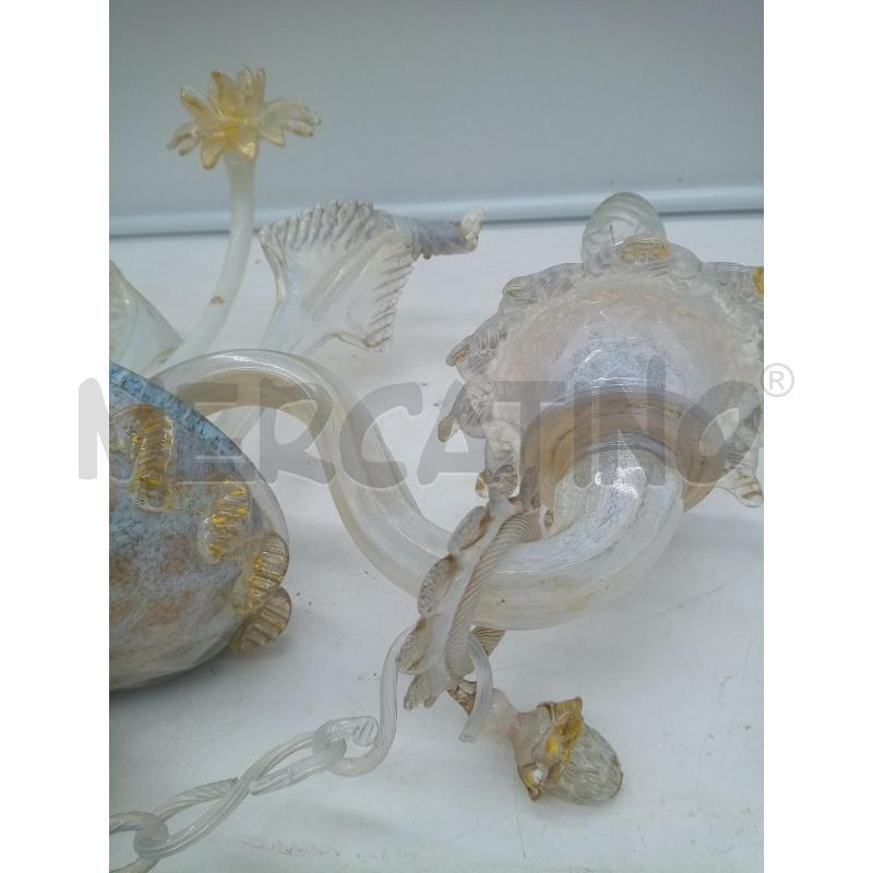 APPLIQUE 2L VETRO MURANO LATTIMO LIEVI DIFETTI  | Mercatino dell'Usato Roma porta maggiore 3