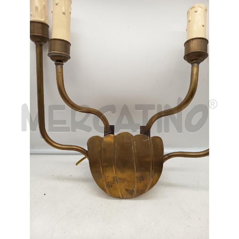 APPLIQUE 4L OTTONE SCANALATURE VERTICALI | Mercatino dell'Usato Roma porta maggiore 2