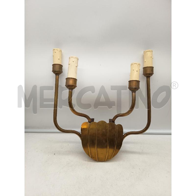 APPLIQUE 4L OTTONE SCANALATURE VERTICALI | Mercatino dell'Usato Roma porta maggiore 1