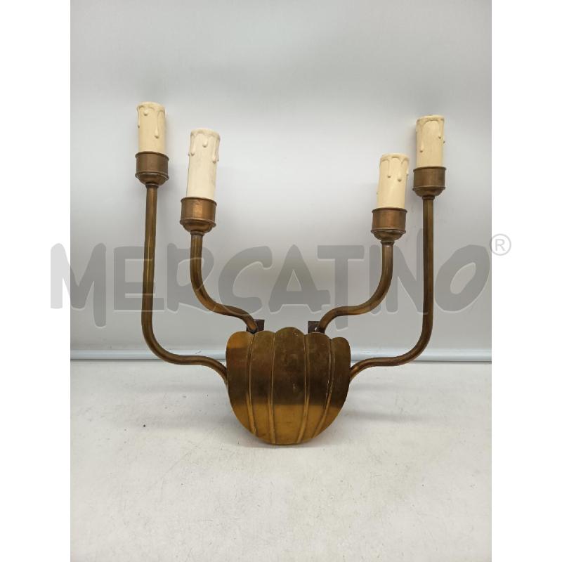 APPLIQUE 4L OTTONE SCANALATURE VERTICALI | Mercatino dell'Usato Roma porta maggiore 4