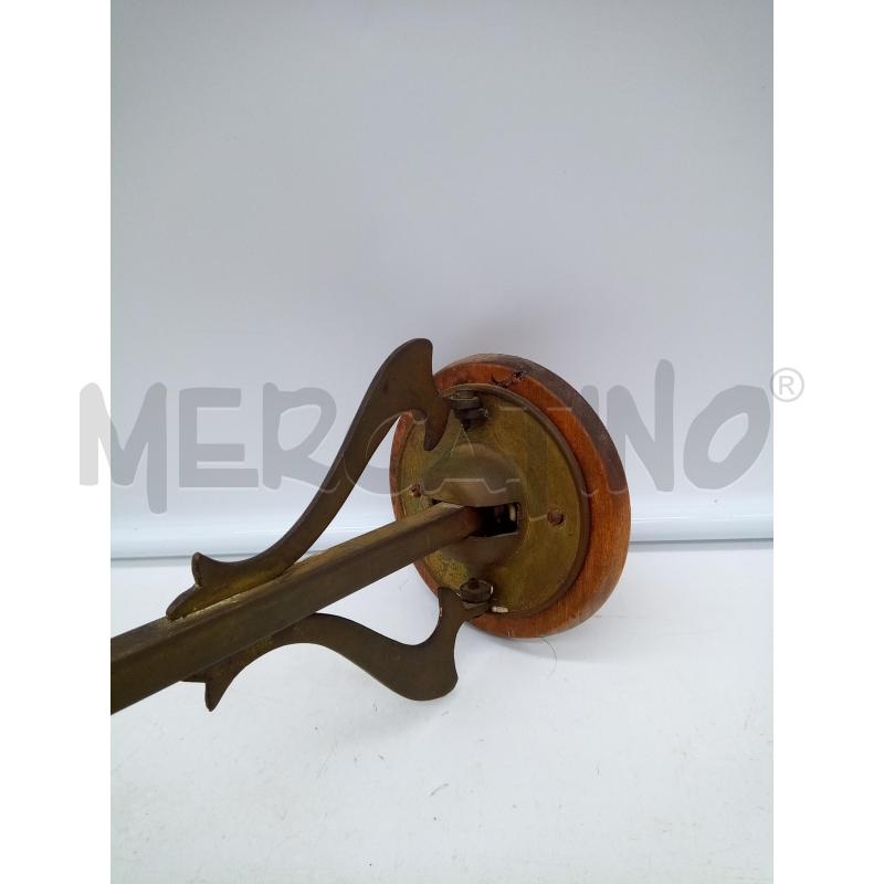 APPLIQUE OTTONE LIBERTY PARALUME VETRO  | Mercatino dell'Usato Roma porta maggiore 3