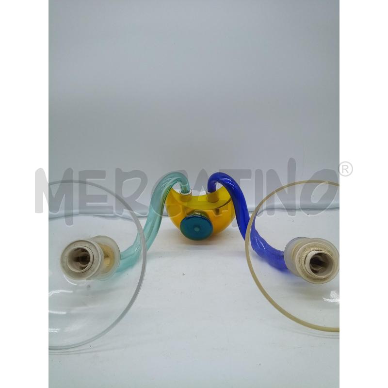 APPLIQUE VETRO MURANO GIALLO BLU DA RIV | Mercatino dell'Usato Roma porta maggiore 1