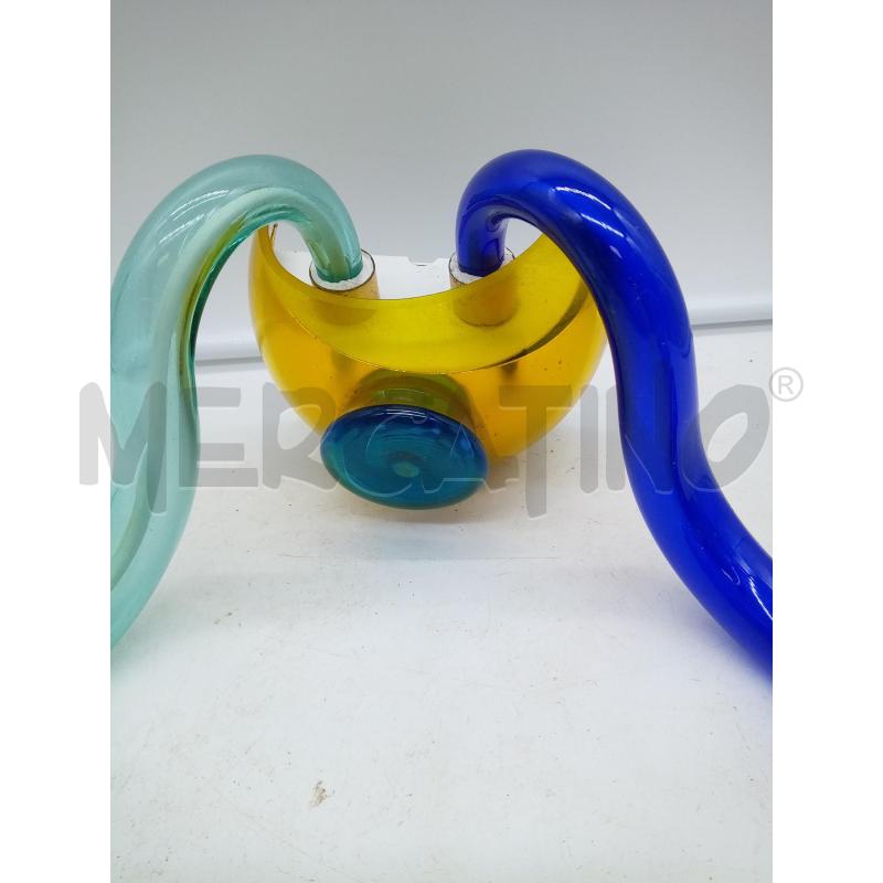 APPLIQUE VETRO MURANO GIALLO BLU DA RIV | Mercatino dell'Usato Roma porta maggiore 2