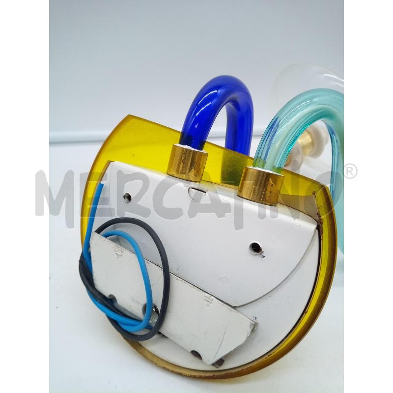 APPLIQUE VETRO MURANO GIALLO BLU DA RIV | Mercatino dell'Usato Roma porta maggiore 5