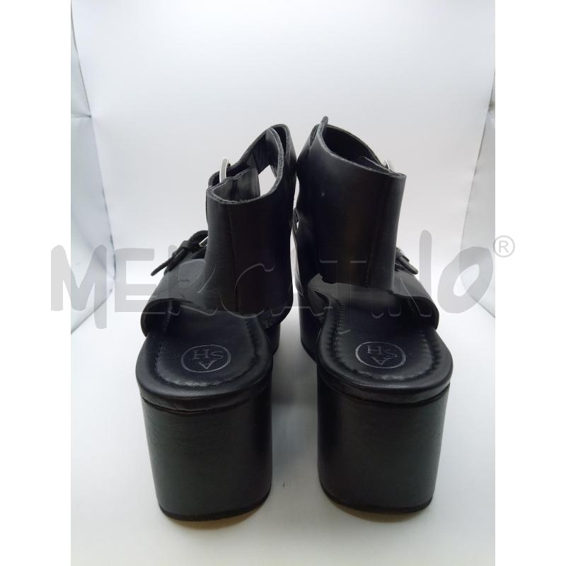 ASH DONNA NERI PELLE FIBBIE ARGENTATE 4 PLAT | Mercatino dell'Usato Roma porta maggiore 3