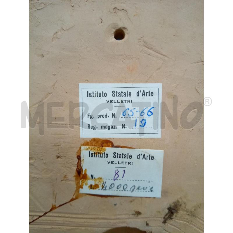 ATTACCA PANNI CERAMICA ANNI 70 OTTAGONALE OCRA | Mercatino dell'Usato Roma porta maggiore 5