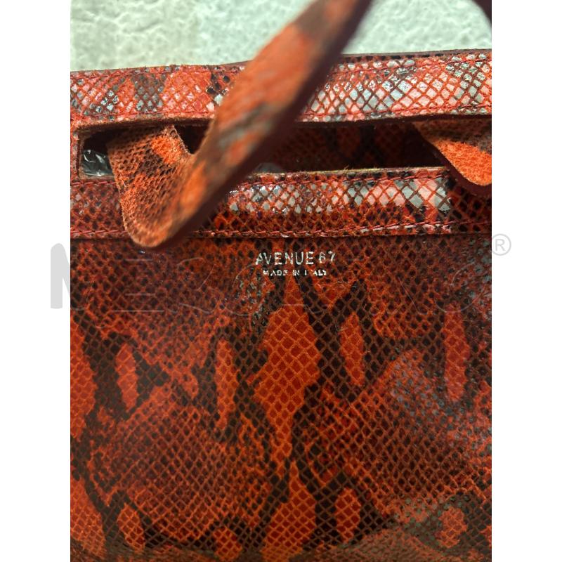 AVENUE67 BORSA ROSSA PITONATA TRACOLLA PELLE | Mercatino dell'Usato Roma porta maggiore 2
